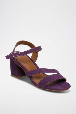 Sandálias de salto em nobuck Bonny - Violeta - Castanho e violeta