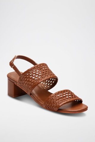 Geitenleren Sandalen met Hak Ruth - Bruin