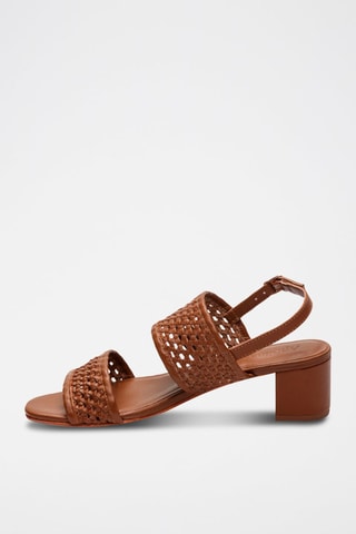 Geitenleren Sandalen met Hak Ruth - Bruin