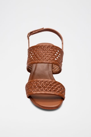 Geitenleren Sandalen met Hak Ruth - Bruin
