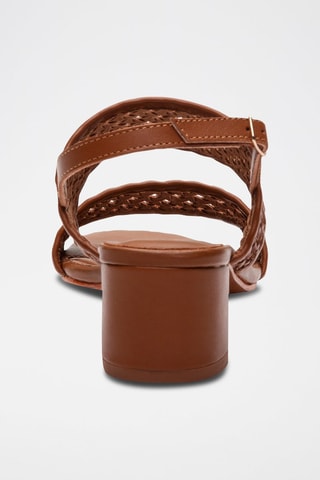 Geitenleren Sandalen met Hak Ruth - Bruin