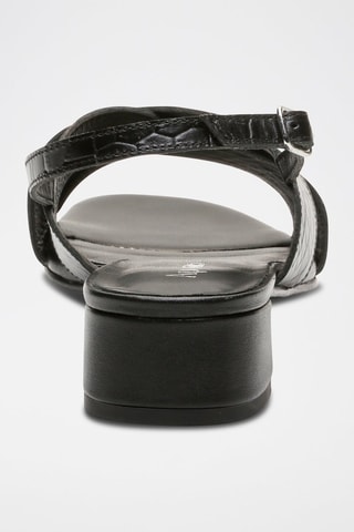 Sandali con tacco in pelle Lorel - Nero