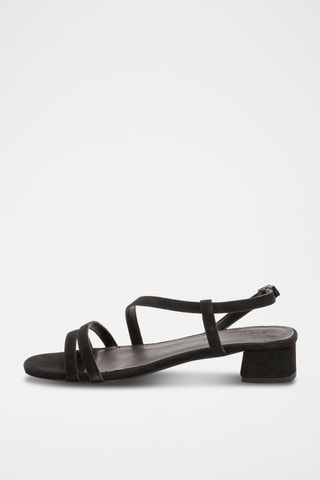 Sandalias de piel caprina de tacón Mirabel - Negro