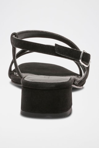 Sandalias de piel caprina de tacón Mirabel - Negro