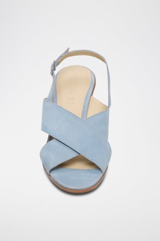 Sandálias de salto em nobuck Tomy - Azul - Azul e castanho