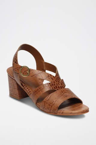 Leren Sandalen met Hak Sienna - Bruin