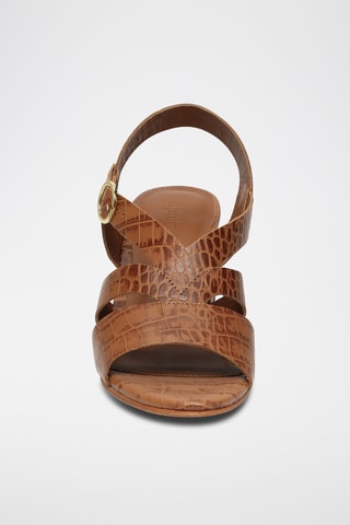 Leren Sandalen met Hak Sienna - Bruin