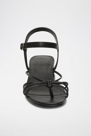 Sandali con tacco in pelle Sariah - Nero