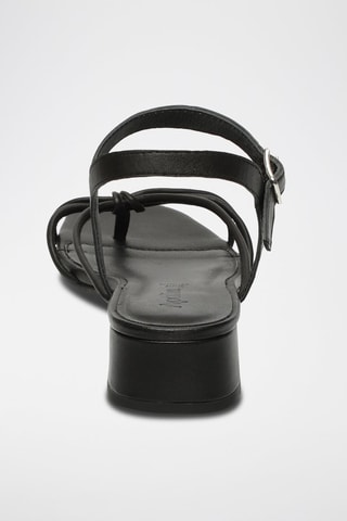 Sandali con tacco in pelle Sariah - Nero