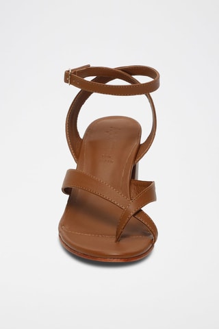 Sandálias de salto em couro Maeve Camel - Castanho