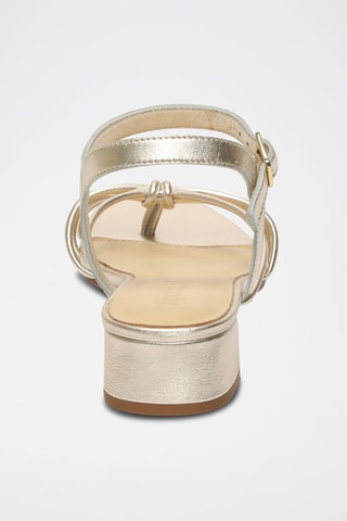 Sandali con tacco in pelle Sariah - Dorato