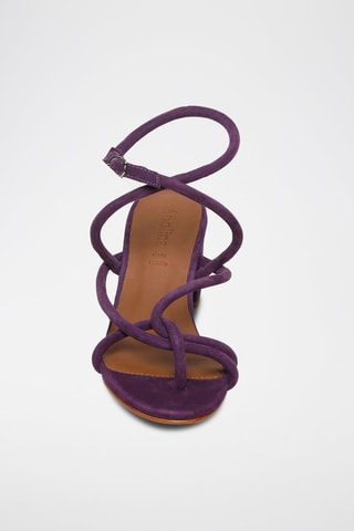 Sandálias de salto em nobuck Mina - Violeta - Castanho e violeta