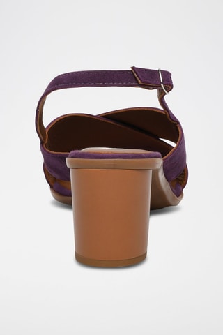 Sandálias de salto em nobuck Tomy - Violeta - Castanho e violeta