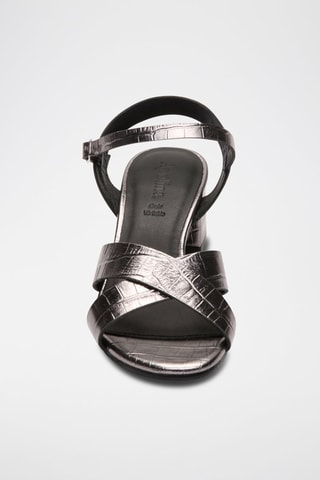 Sandalias de piel de tacón Evy - Dorado