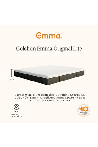 Colchón Original Lite con muelles ensacados - Grosor 22 cm - Firmeza media - Emma