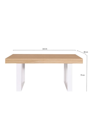 Mesa extensible Brixton - 160/200 x 75 x 80 cm
