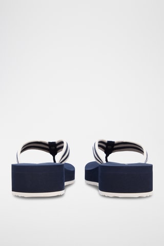 Tongs compensées - Bleu marine