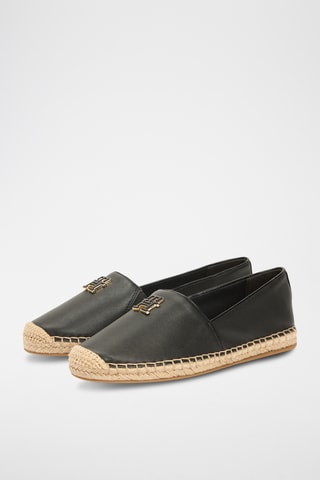 Espadrilles en cuir nappa - Noir