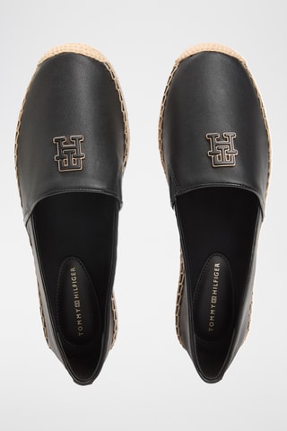 Espadrilles en cuir nappa - Noir