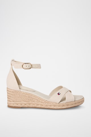 Espadrilles compensées en chanvre - Beige