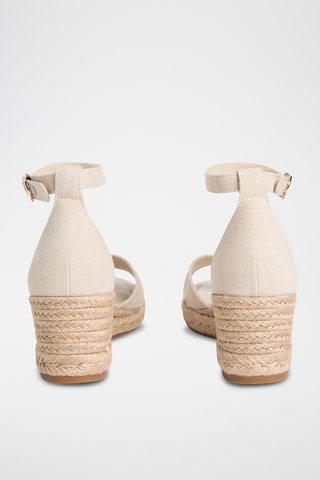 Espadrilles compensées en chanvre - Beige