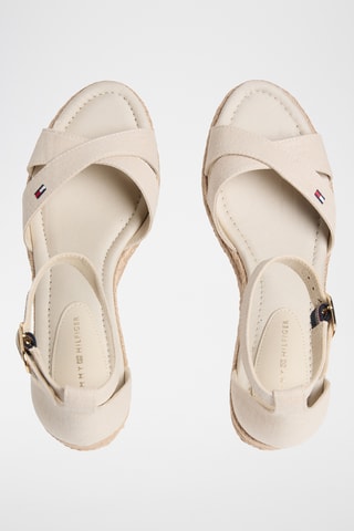 Espadrilles compensées en chanvre - Beige