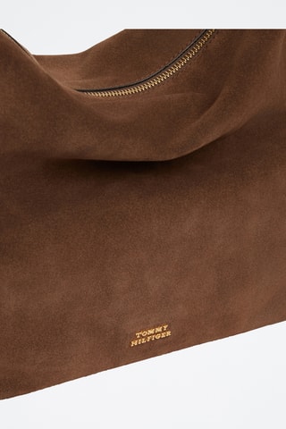 Sac porté épaule en nubuck - Marron