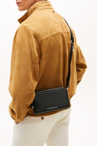 Sac bandoulière en cuir - Noir