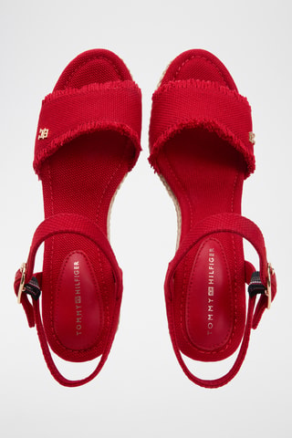 Sandales compensées - Rouge