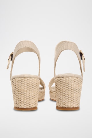 Sandales compensées - Beige