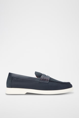 Mocassins en nubuck - Bleu marine