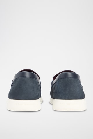 Mocassins en nubuck - Bleu marine