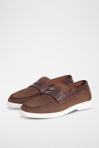 Mocassins en nubuck - Marron