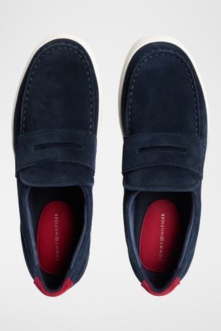 Mocassins en nubuck - Bleu marine