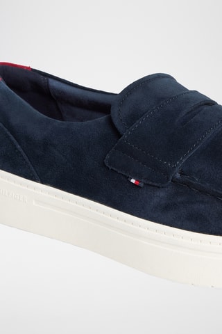Mocassins en nubuck - Bleu marine