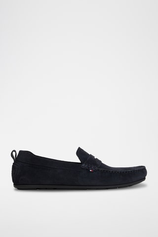 Mocassins en nubuck - Bleu marine