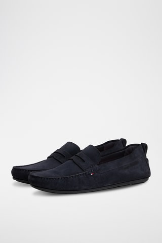 Mocassins en nubuck - Bleu marine