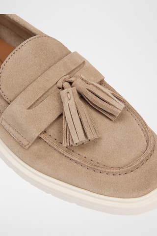 Mocassins en nubuck - Marron clair