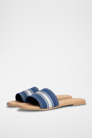 Mules en jean - Bleu cobalt