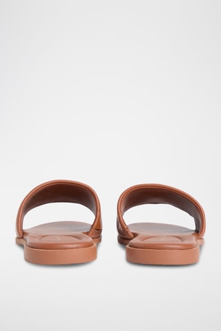 Mules en cuir nappa - Marron