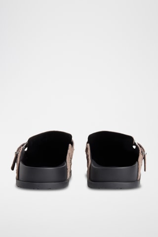 Mules en nubuck - Marron clair
