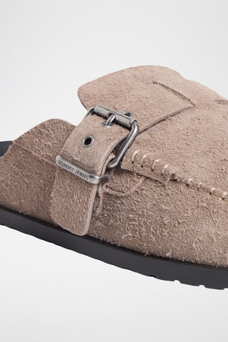 Mules en nubuck - Marron clair