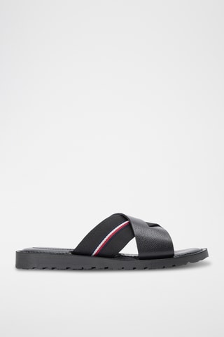 Mules en cuir nappa - Noir