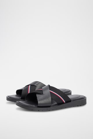 Mules en cuir nappa - Noir