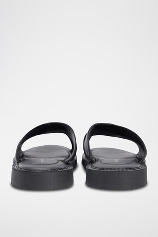 Mules en cuir nappa - Noir
