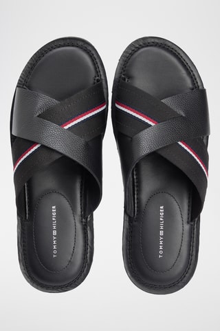 Mules en cuir nappa - Noir