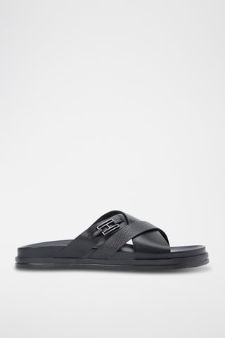 Mules en cuir nappa - Noir