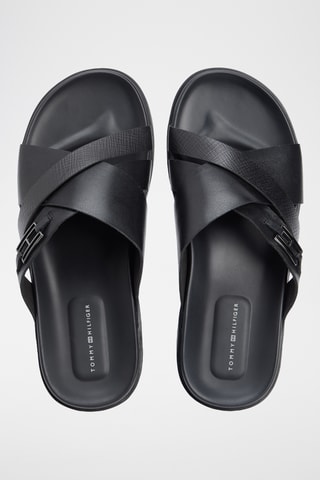 Mules en cuir nappa - Noir