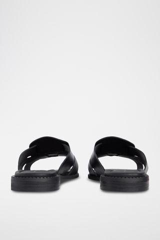 Mules en cuir - Noir