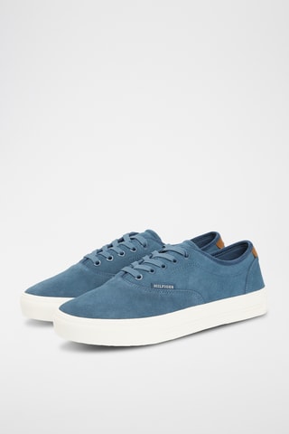 Baskets en nubuck - Bleu pétrole